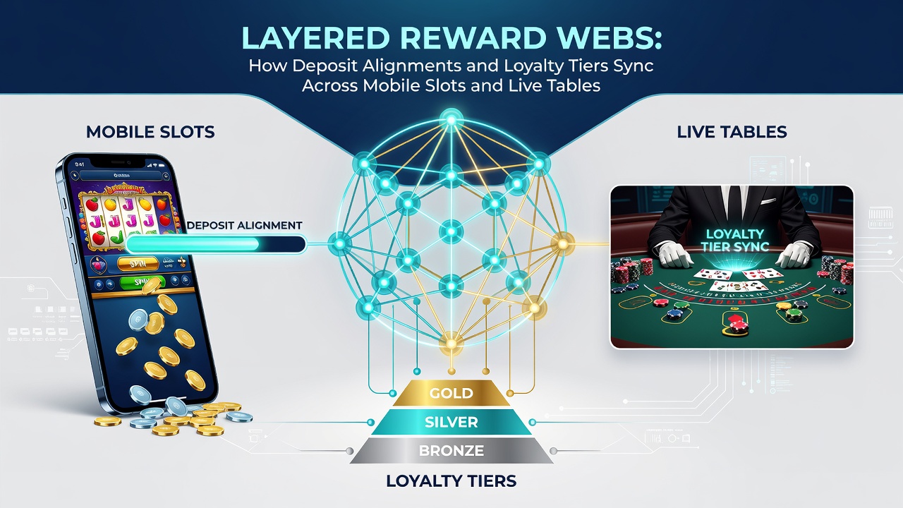 Illustration der Synchronisation von Treuestufen zwischen mobilen Slots und Live-Tischen
