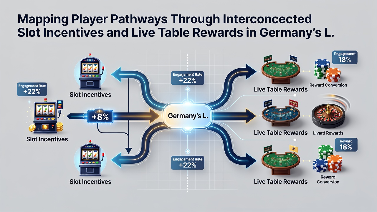 Detaillierte Darstellung von Spielerpfaden mit Slot-Boni und Live-Tisch-Rewards auf lizenzierten Plattformen